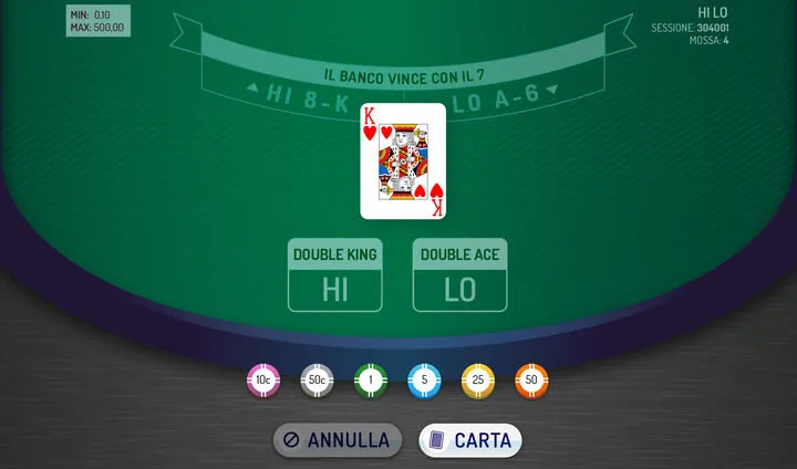 Tính năng của Hi-Lo Card Game tại Sunwin